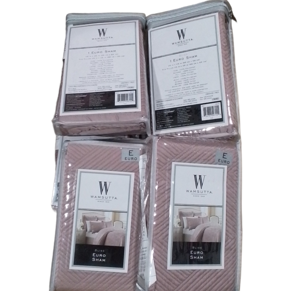 NEW Wamsutta Bliss Euro Elegant Sham Set of 2 Shams - Picture 5 of 9